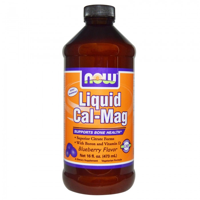 NOW - Liquid Cal-Mag Blueberry - 16 oz.